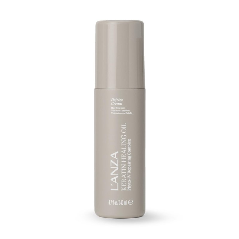 L'ANZA Keratin Healing Oil De-Frizz Cream Anti-Humidity Cream, Smoothing, Soft Control, Strengthens, Adds Shine, Color Safe Anti-Humidity Strengthening Care Shine Boost, Sulfate Free (4.7 Fl Oz)