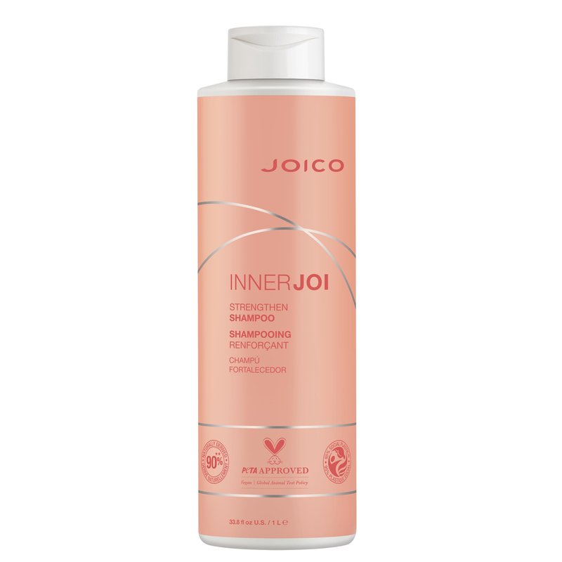 Joico InnerJoi Strengthen Shampoo | For Damaged, Color-Treated Hair | Sulfate & Paraben Free | Naturally-Derived Vegan Formula | 33.8 Fl Oz