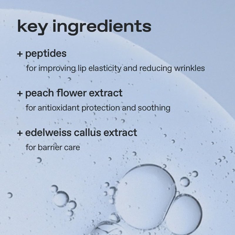 glow peach peptide repair lip balm #palepink, peptide‑infused nourishing lip balm, cruelty‑free and artificial fragrance‑free, moisturizes and smooths dry lips, unscented, 0.3 oz