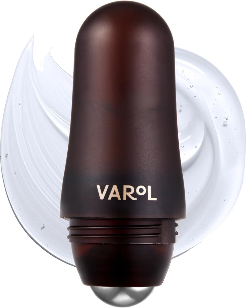 VAROL Ice Roll Serum for Face, Puffy Eyes, Under Eye Bags - Bakuchiol & Collagen for Wrinkles, Anti Aging, Cooling Ice Roller for Puffiness, Redness, Dark Circles - Korean Skin Care, 1.69 Fl Oz