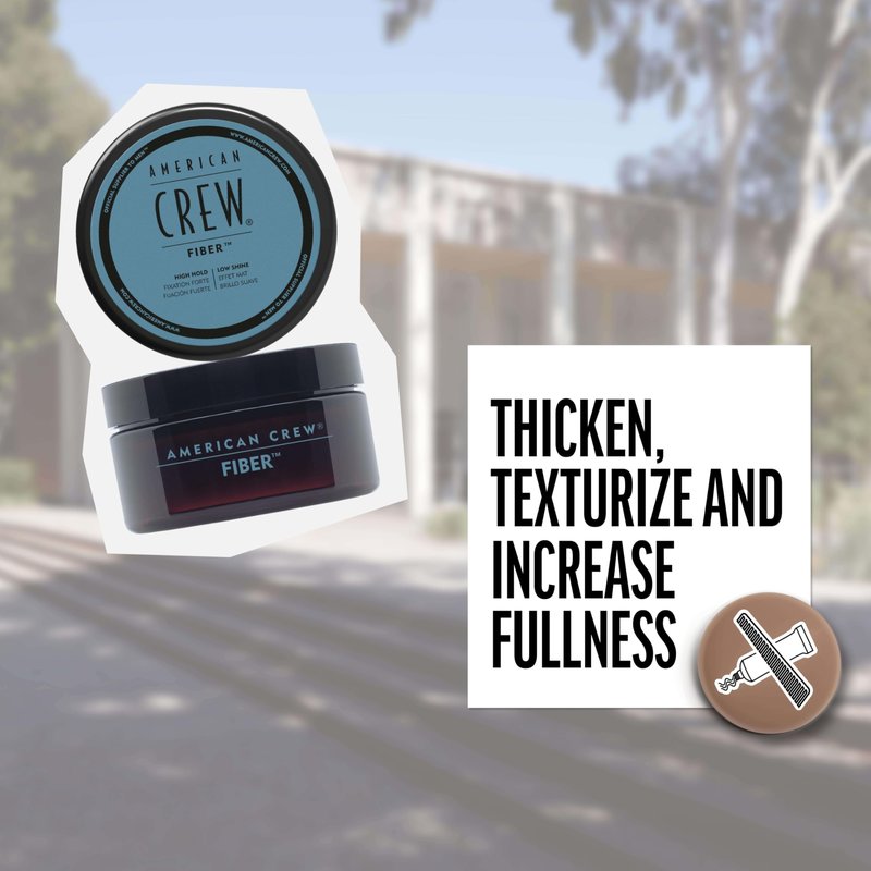 American Crew Men's Hair Fiber, Like Styling Gel with High Hold & Low Shine, Travel Size, 1.7 oz