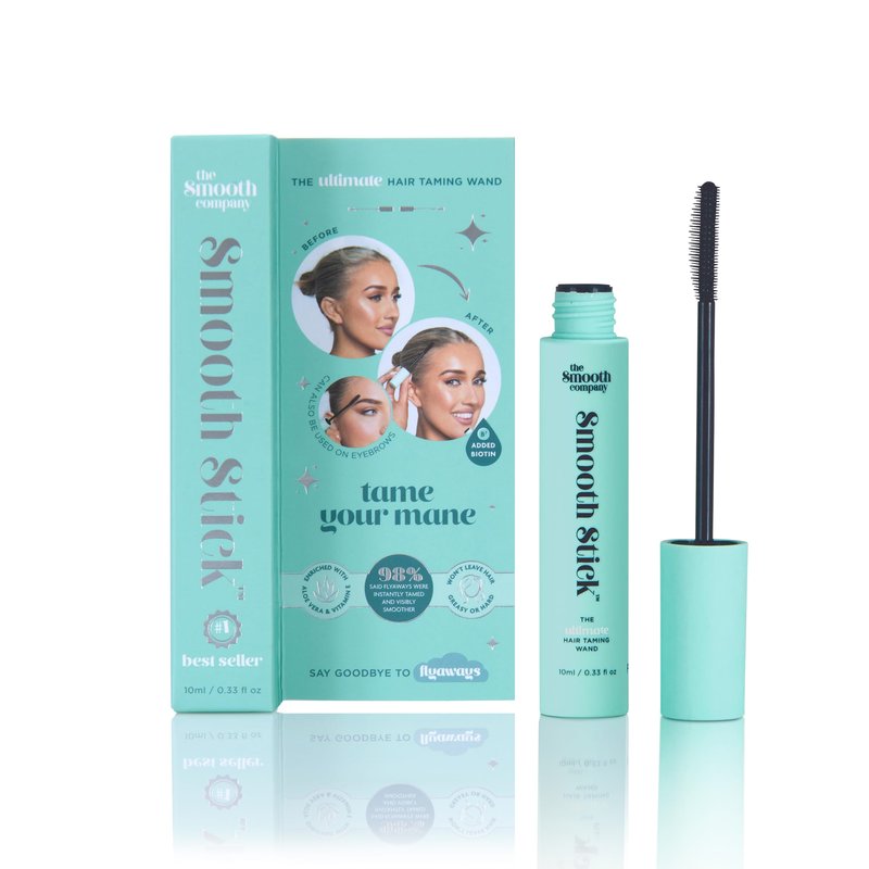 Smooth Stick™ - Premium Hair Taming Wand for taming flyaways and brows. Enriched with Biotin, Vitamin E, and Aloe Vera. Oil Free, Alcohol Free, Non-Greasy formula.