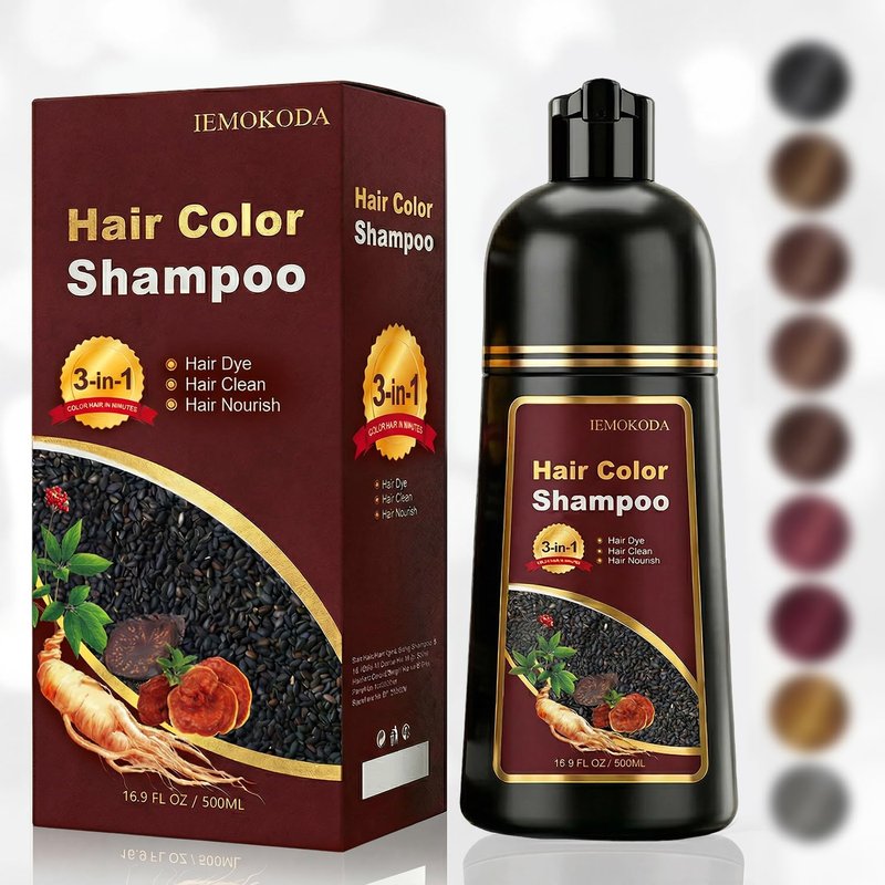 Dark Brown Hair Dye Shampoo for Gray Hair, 3-in-1 Color Shampoo Hair Dye for Women & Men, 100% Gray Hair Coverage, Instant Hair Coloring Shampoo in Minutes, Shampoo Tinte Para El Cabello, Easy to Use