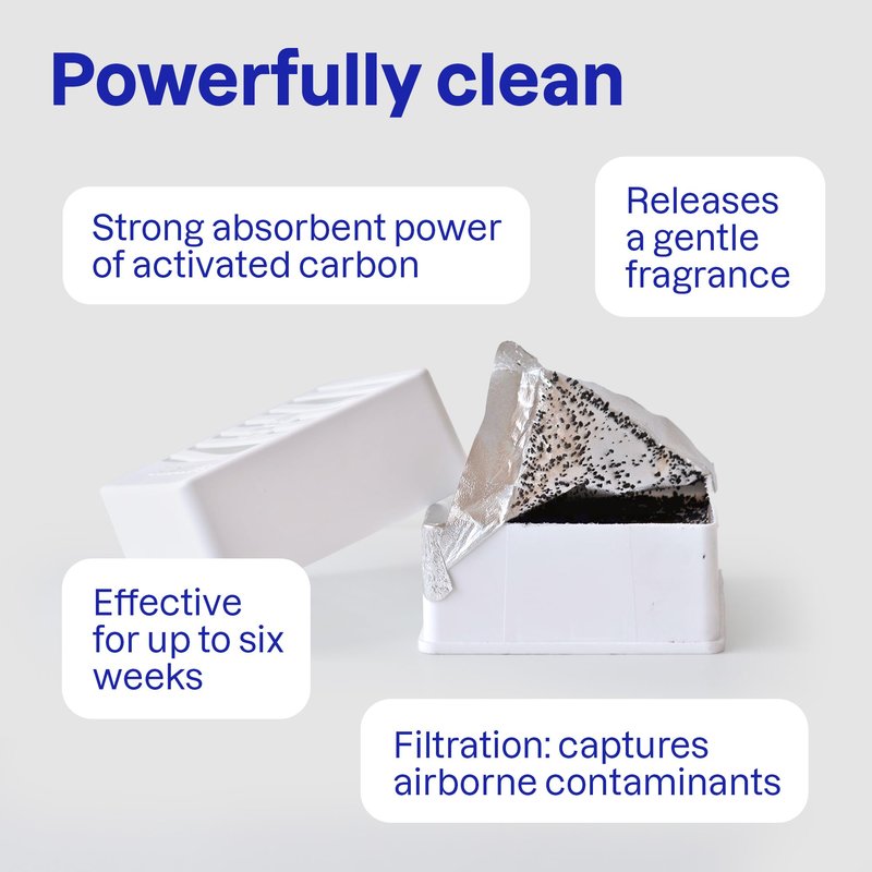 ATTITUDE Odor Eliminator with Activated Carbon, Plant-Based Air Purifier, Vegan, Lavender & Eucalyptus Scent, 8 Ounces