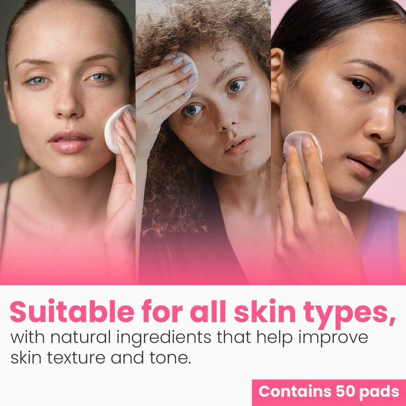 20% Glycolic Acid Pads (50 Pads) - Exfoliating Pads for Face Chemical Peel for Face at Home - Glycolic Acid Peel Exfoliating Face Pads - Acne Pads Facial Peel Face Exfoliating Pads with Vitamin C