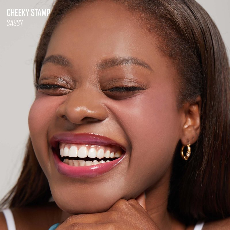 KAJA Blusher - Cheeky Stamp 05 Sassy | Kbeauty, Cute Makeup, Buildable & Blendable Shade with Heart-shaped Applicator, Sunkissed Finish, Travel size, Hygienic, Portable, Korean Makeup, 0.17 Oz