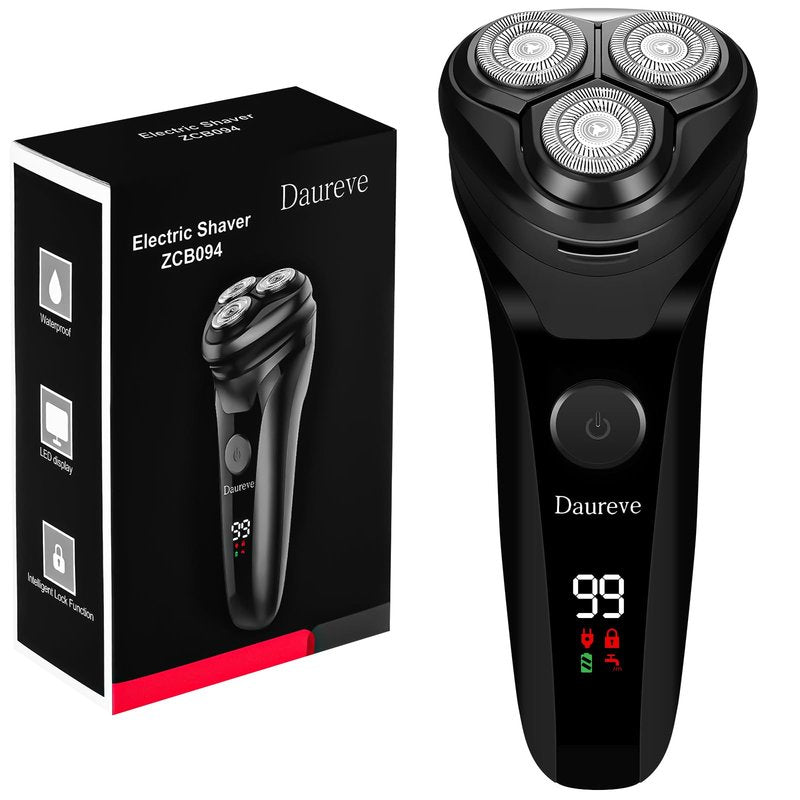 Daureve Electric Razors,2025 New Upgrade Shaver, Model Rechargeable Shaver, USB Razor for Men, Washable Razor(Black)