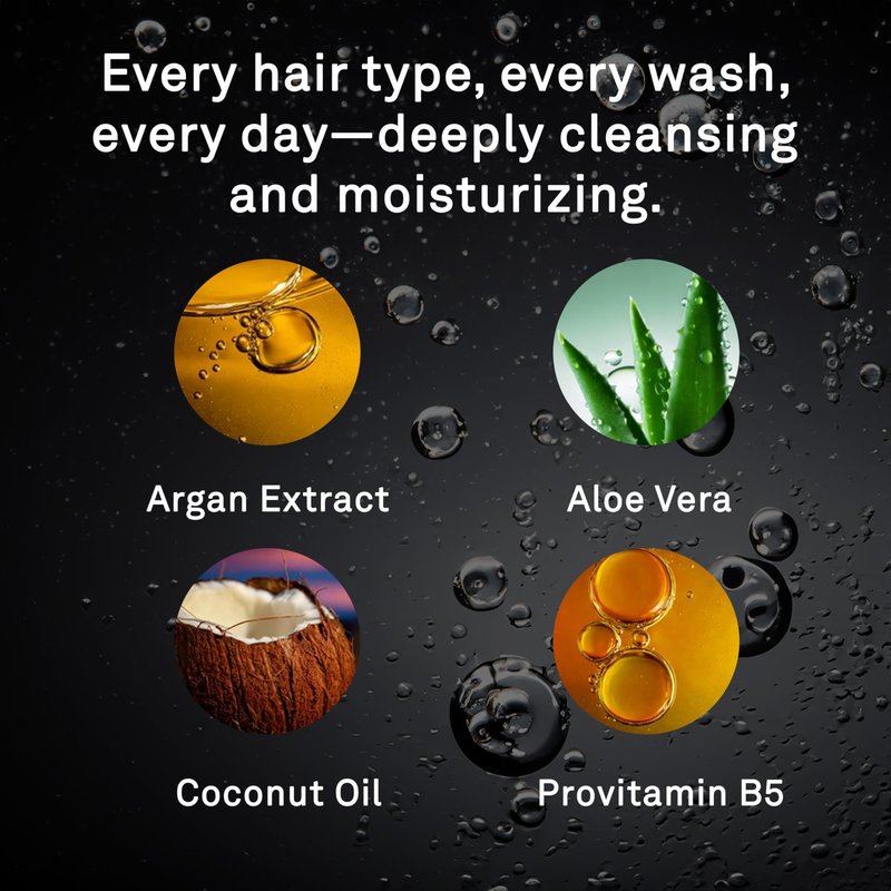 Hawthorne All Day Men's Shampoo and Conditioner Set. Sulfate Free Shampoo and Conditioner with Pure Avocado Oil and Aloe For Stronger, Healthier Hair. Night Swim Cologne Scent. 16 fl. oz. each.