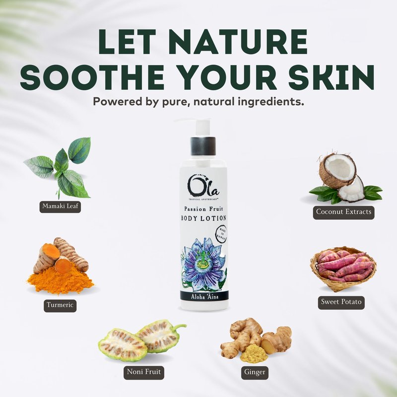 Ola Tropical Apothecary Passion Fruit Body Lotion with Pure Tropical Oils and Plant Extracts - 8.45 Fl Oz