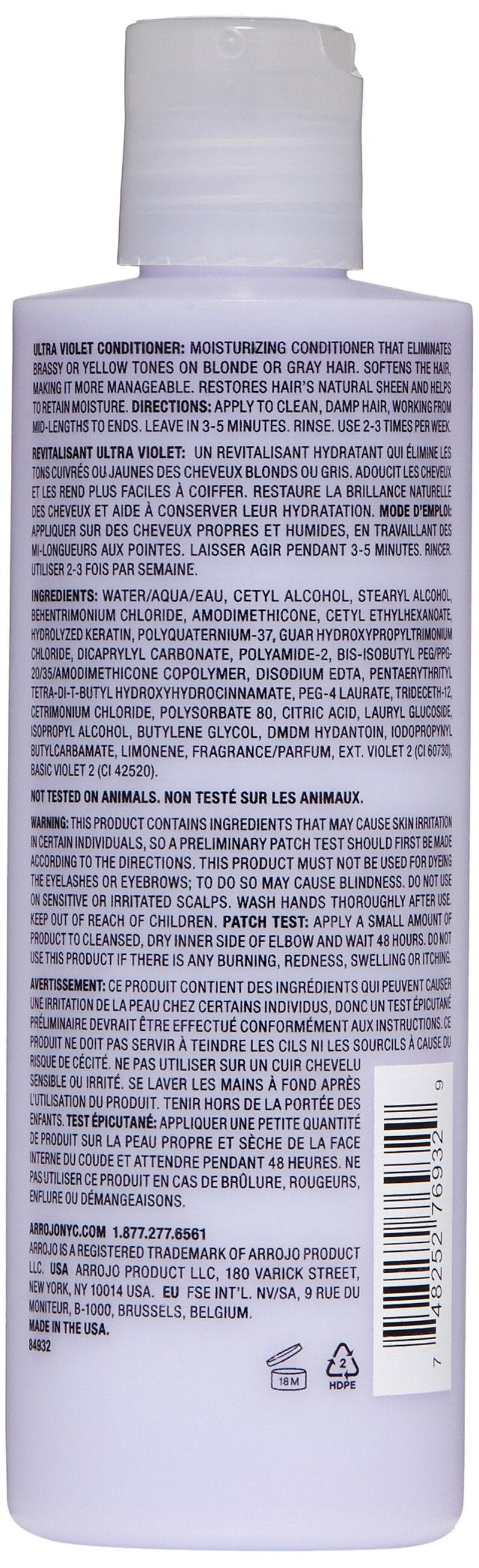 ARROJO Ultra Violet Conditioner, Floral Bouquet, 8.5 Fl Oz