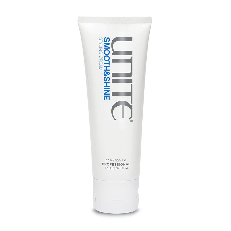UNITE Hair – SMOOTH&SHINE Cream – Smoothing Styling Cream to Control Frizz & Add Brilliant Shine – Seals Ends & Reduces Blow-Dry Time – UV & Thermal Protection – 3.5 Oz