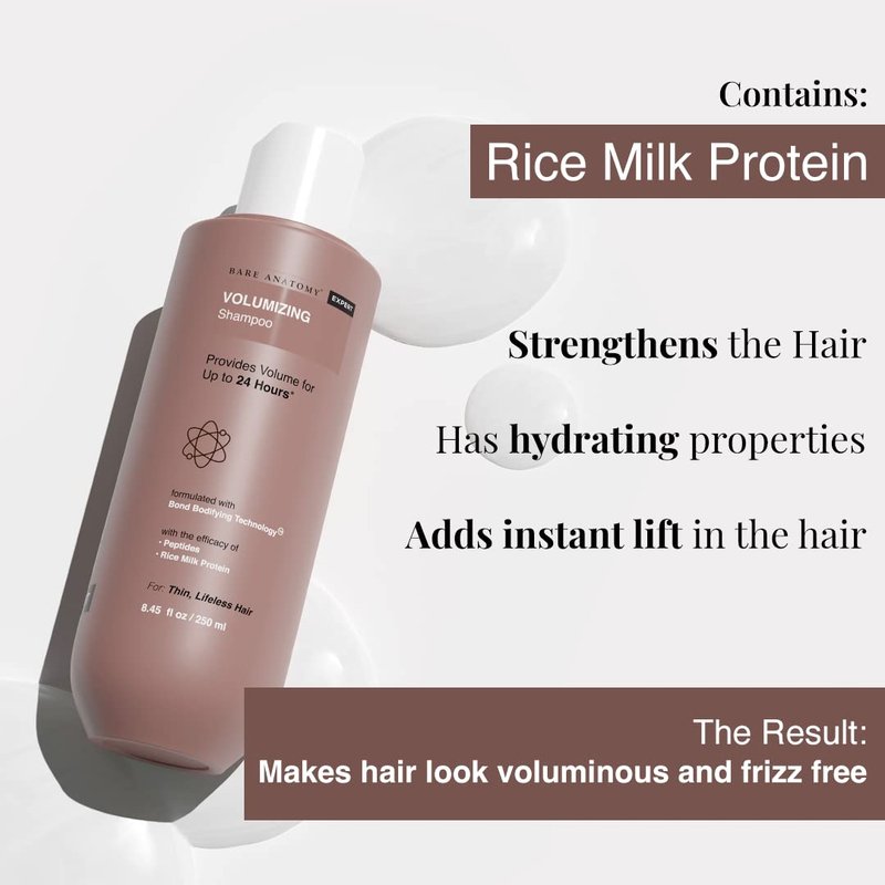 Bare Anatomy Volumizing Shampoo | For Fine Hair - Adds Lift & Body, Volumizing & Detangling Without Weighing Down | Paraben & Sulphate Free | Women & Men | 8.4 Ounce