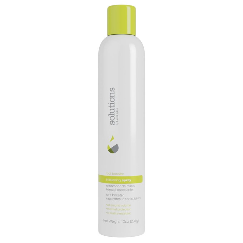 GREAT CLIPS Solutions Root Booster Thickening Spray, 10oz | Protects Against Humidity & Heat Damage | Adds Volume, Body & Lift | For Fine to Medium Hair