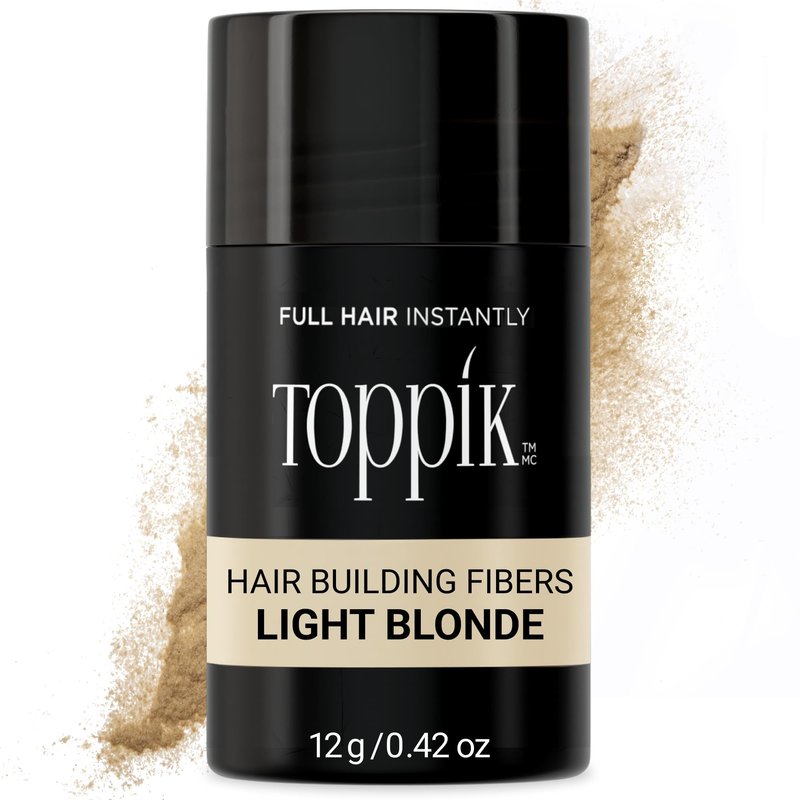 Toppik Hair Building Fibers, Light Blonde, 12g Fill In Fine or Thinning Hair, Instantly Thicker, Fuller Looking, 9 Shades for Men & Women, Keratin Protein Formula
