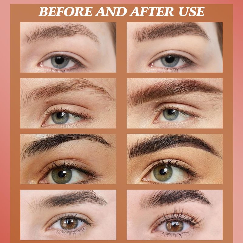 2-in-1 Eyebrow Pencil with Gel,2025 NEW Waterproof Magic Eyebrow Pencil,Dual-Ended 3D Microblading Eyebrow Pen with 4 Tip & Eyebrow Brush, Makeup Long-Lasting Eyebrow Pen for Women (4PCS)