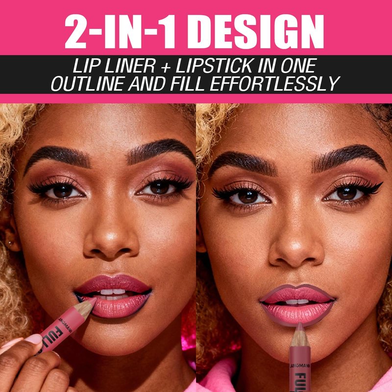 LANGMANNI 12Pcs Matte Velvet Lip Liner Pencil Set - Highly Pigmented, Smudge-Resistant Lip Pencils for Shaping & Contouring, Vegan & Cruelty-Free
