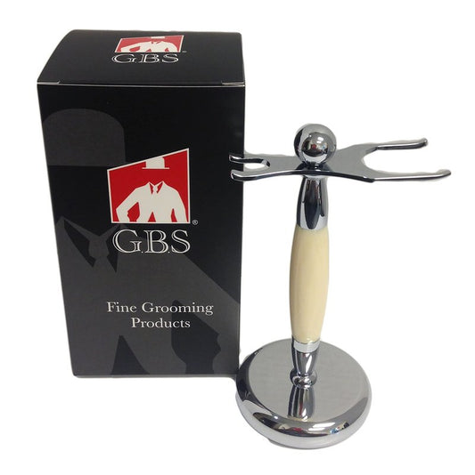 G.B.S Dual Stand for Razor and Brush Professional Deluxe Stand, Ivory