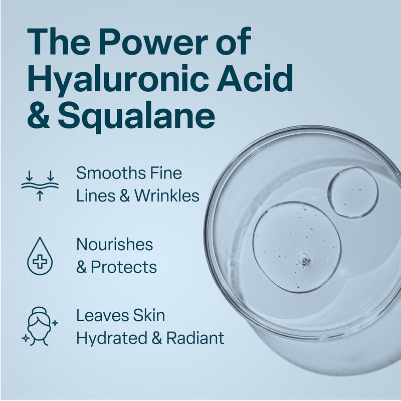 QRxLabs Plant-Based Squalane Face Moisturizer - Hyaluronic Acid Cream for Hydration - Squalane Oil Moisturizer - Anti-Aging Face Cream with Vitamin B5 & Rice Protein - 2 Fl Oz, Pack of 1, Verbena