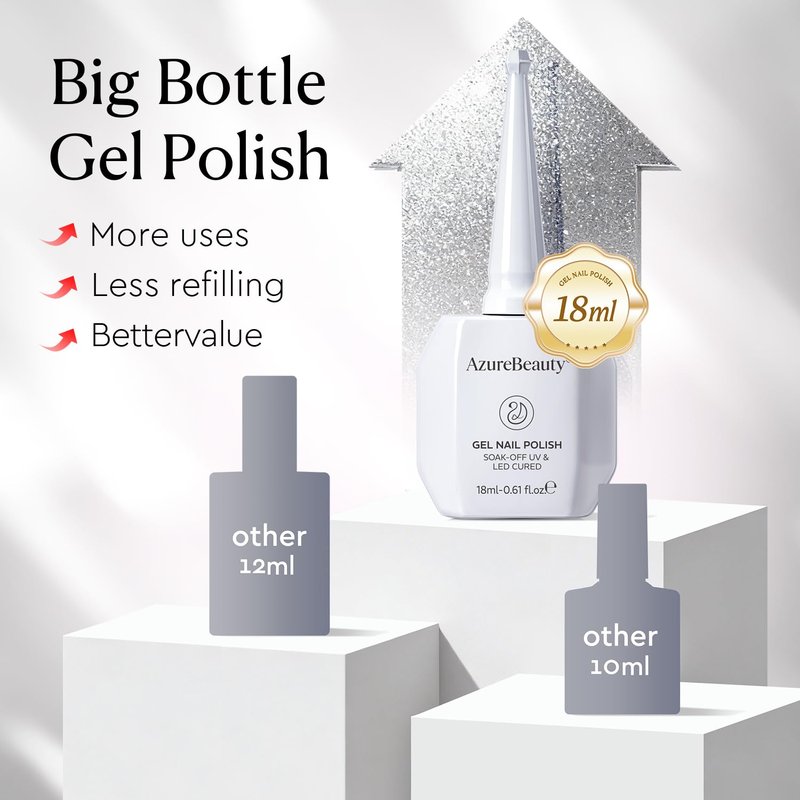 AZUREBEAUTY Translucent Silver Cat Eye Gel Nail Polish 18ML – Magnetic Moonlight Shimmer Soak Off UV/LED Gel Polish, Silver Reflective Color for Nail Art, DIY Manicure & Salon Use