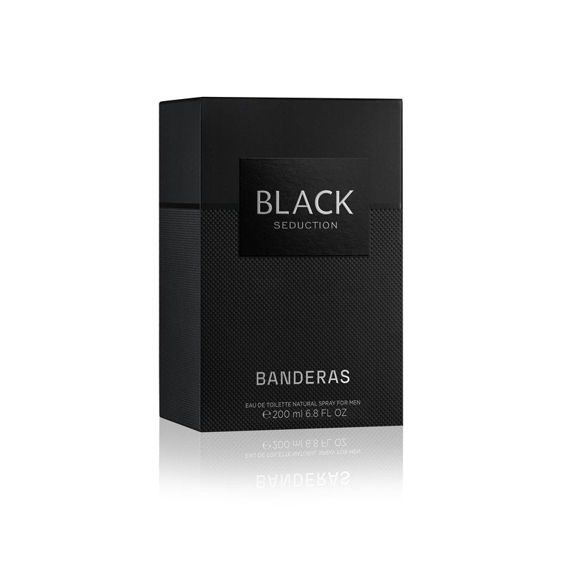 Antonio Banderas Eau De Toilette Spray for Men, Seduction In Black, 6.8 Fl Oz, Clear