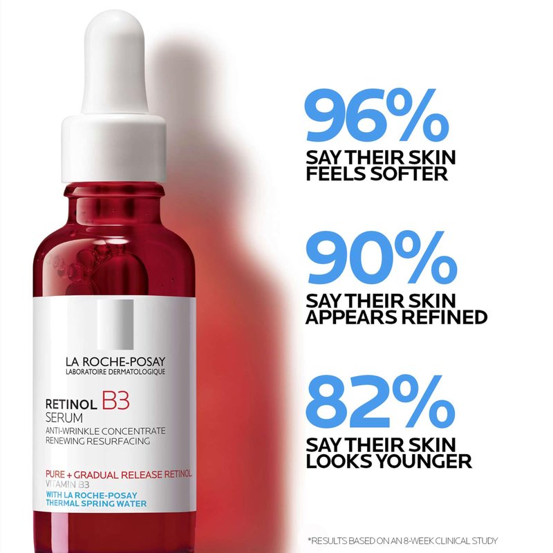 Bundle of La Roche-Posay Pure 10% Vitamin C Serum+ La Roche-Posay Pure Retinol Face Serum for Lines, Wrinkles & Premature Sun Damage to Resurface & Hydrate, Suitable for Sensitive Skin