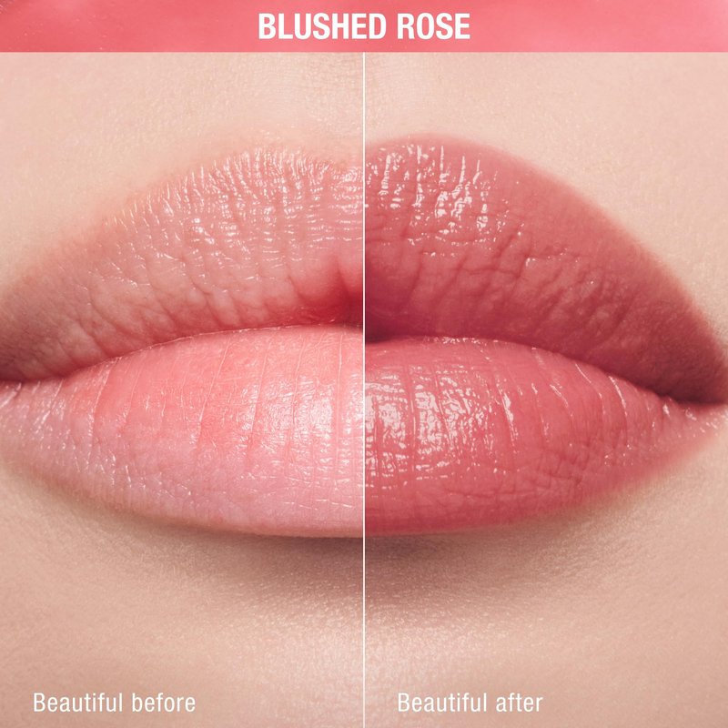 Charlotte Tilbury Pillow Talk Blush Balm Lip Tint - Long-Lasting, Buildable Sheer Tint with Peptides for Hydrated, Blushed Looking Lips - 24 HR Hydration - Blushed Rose