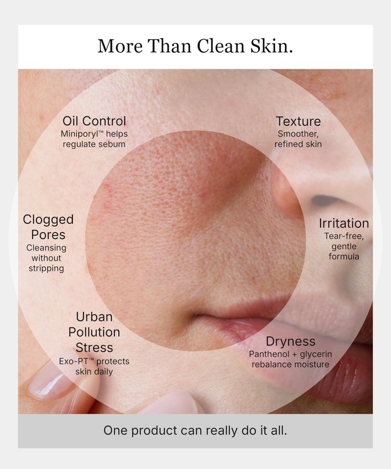 Keracell Pore Clearing Cleanser - Pore Cleanser & Minimizer with Salicylic Acid & Panthenol - Acne Cleansing Face Wash with MHCsc Technology - Moisturizes, Decreases Oil & Removes Impurities - 4 oz