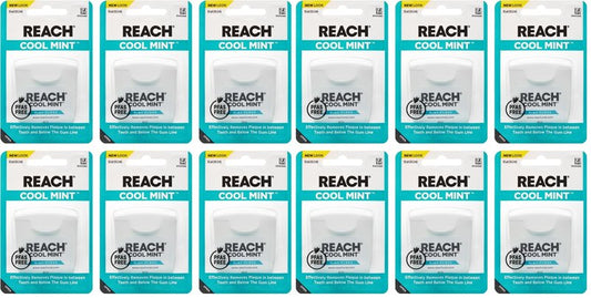 Listerine Cool Mint Interdental Floss for a Cleaner, Healthier Mouth, Oral Care, 55 Yards (Pack of 12)