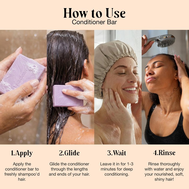 2 Pack Rice Water Shampoo and Conditioner Bar - 2x100g - Hair Soap with Spirulina Matcha Hyaluronic Acid Coconut - No Sulfates or Parabens - Bar shampoo and conditioner Set - Rice Soap for Hair Growth