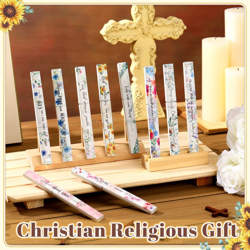 10 Pack Floral Christian Glass Nail File with Scripture for Natural Nails Christian Gifts for Women Bulk Double Sided Bible Verse Glass File Emery Board with Case Religious Church Gift for Women Mom